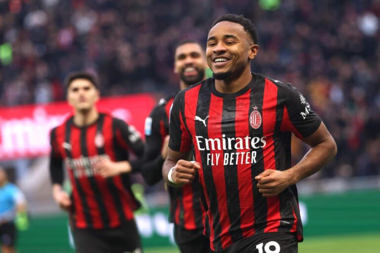 Christopher Nkunku, attaccante del Milan, nel corso del match contro il Verona