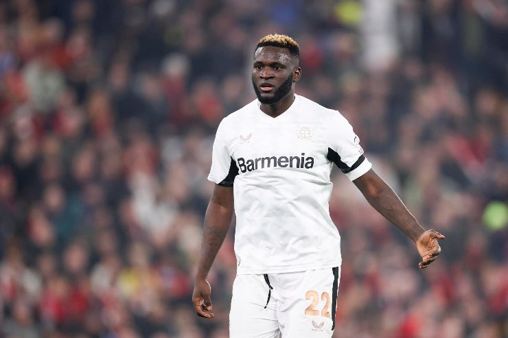 Victor Boniface nella gara di Champions League 2024