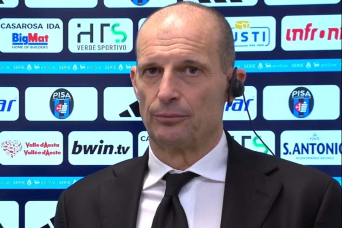 Max Allegri ai microfoni di DAZN dopo la vittoria del Milan con il Pisa