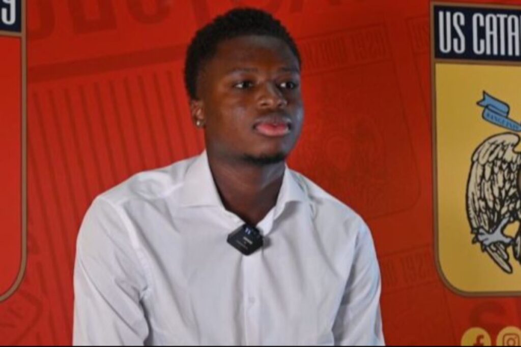 Cissè durante l'intervista di presentazione