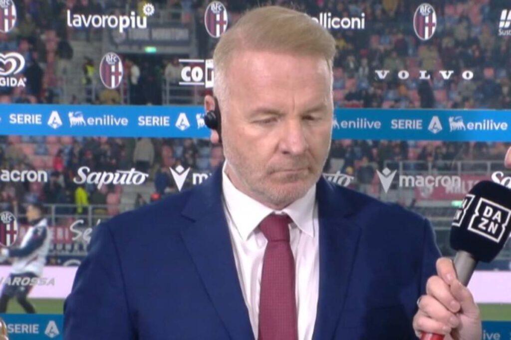 Igli Tare nel pre partita di Bologna-Milan