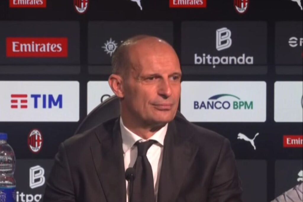 Allegri in conferenza per Cremonese Milan
