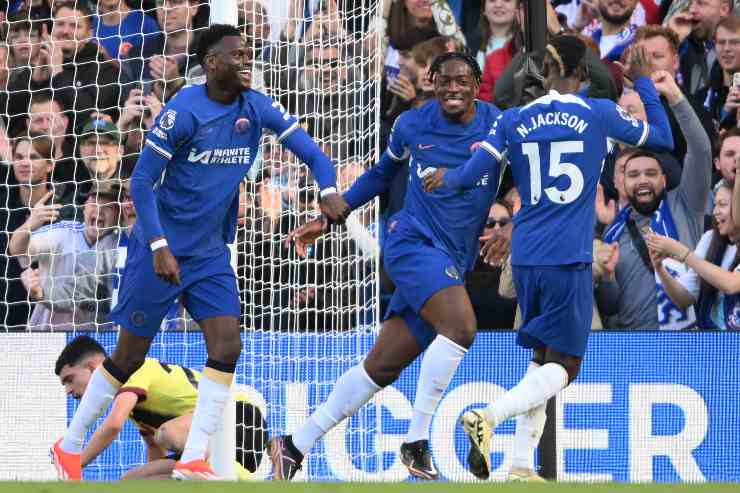 Disasi esulta con il Chelsea