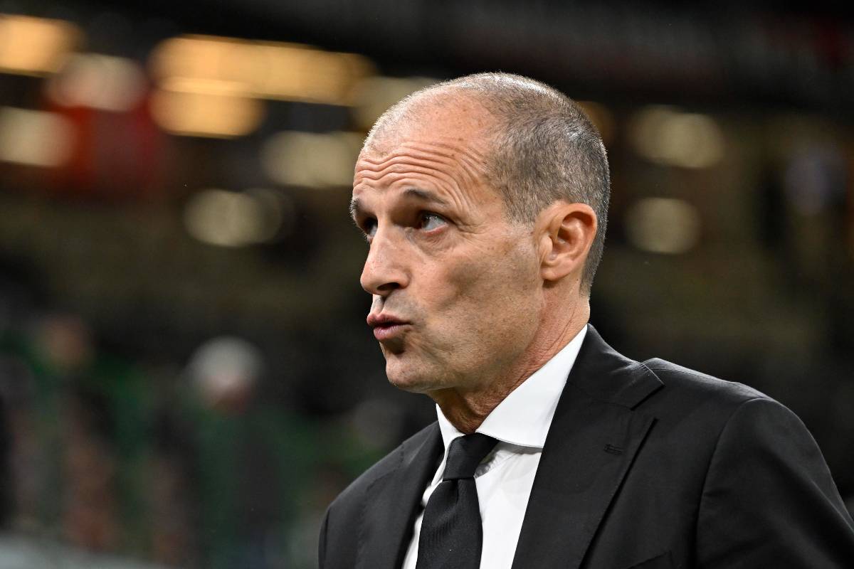 Il tecnico del Milan Massimiliano Allegri in primo piano