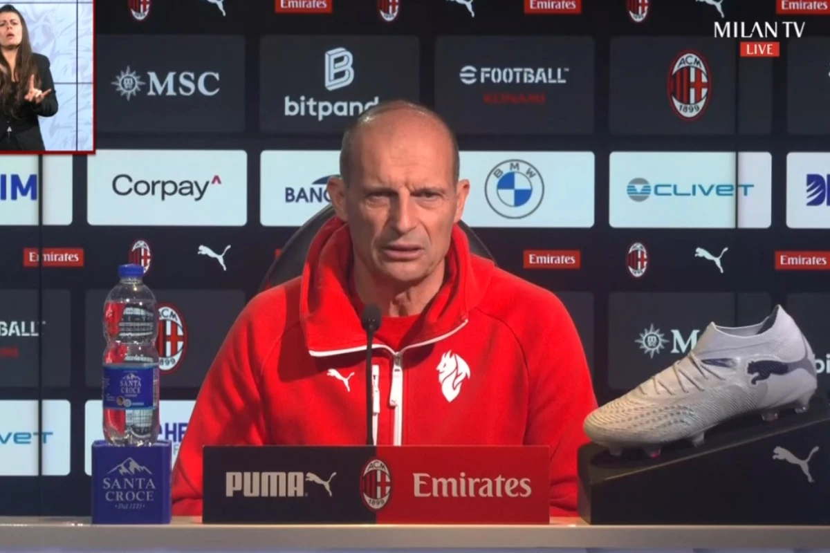 Max Allegri in conferenza stampa alla vigilia della sfida di Serie A tra Lazio e Milan