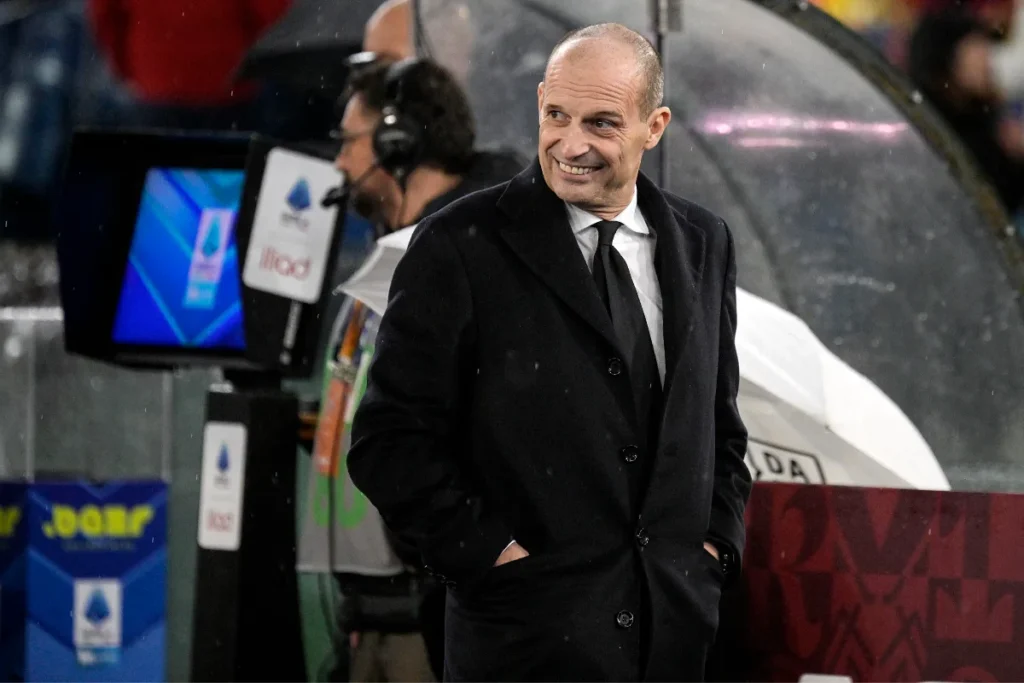 Massimiliano Allegri in panchina con il Mian