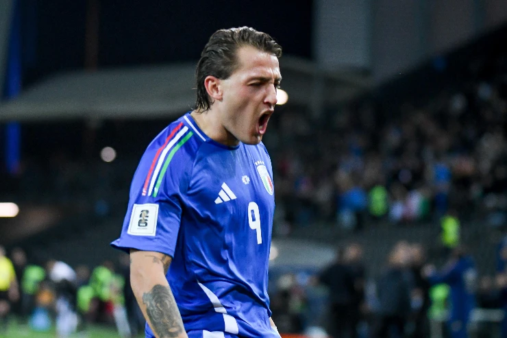 Mateo Retegui, attaccante dell'Al-Qadisiya, nel corso di un match con la maglia della Nazionale