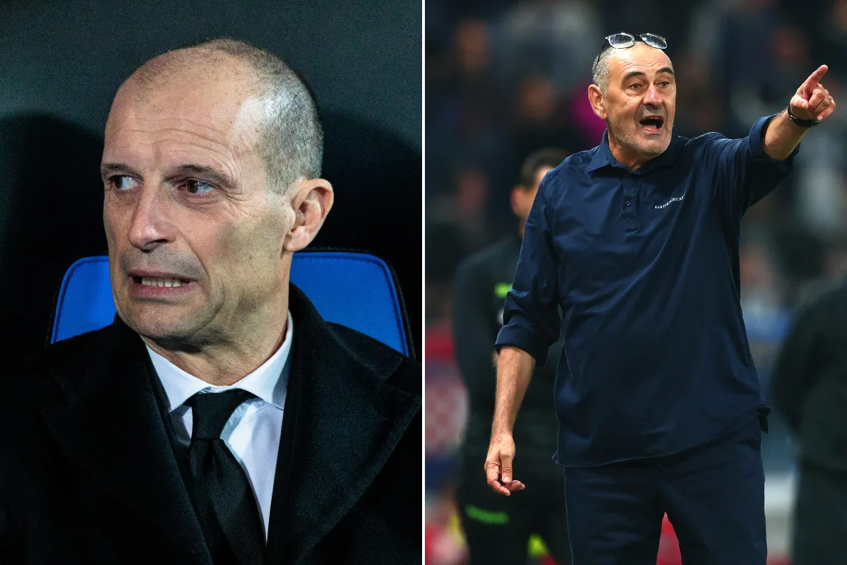 Allegri e Sarri foto collage