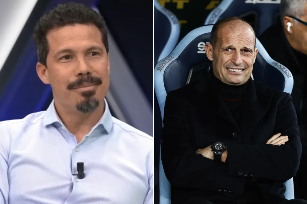 Collage che ritrae Hernanes e Allegri