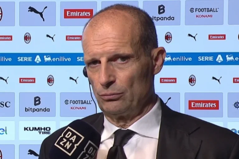 Massimiliano Allegri analizza la partita Milan-Juventus nel post-partita