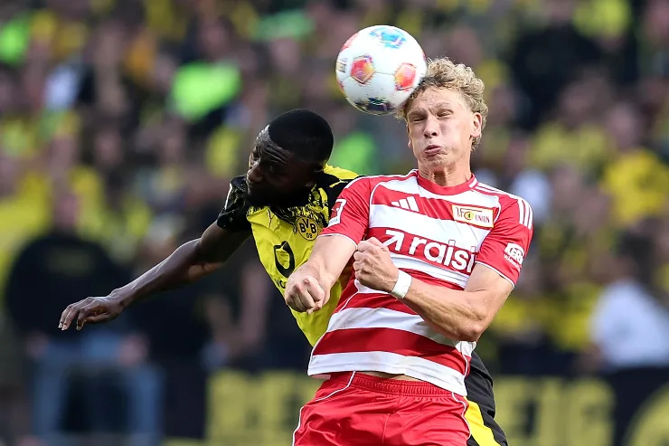 Diogo Leite in campo con la maglia del Union Berlino