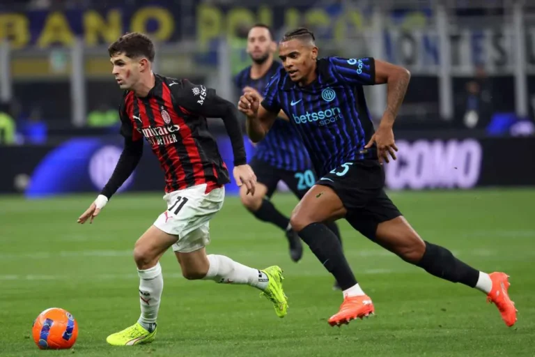 Christian Pulisic in azione durante Milan-Udinese
