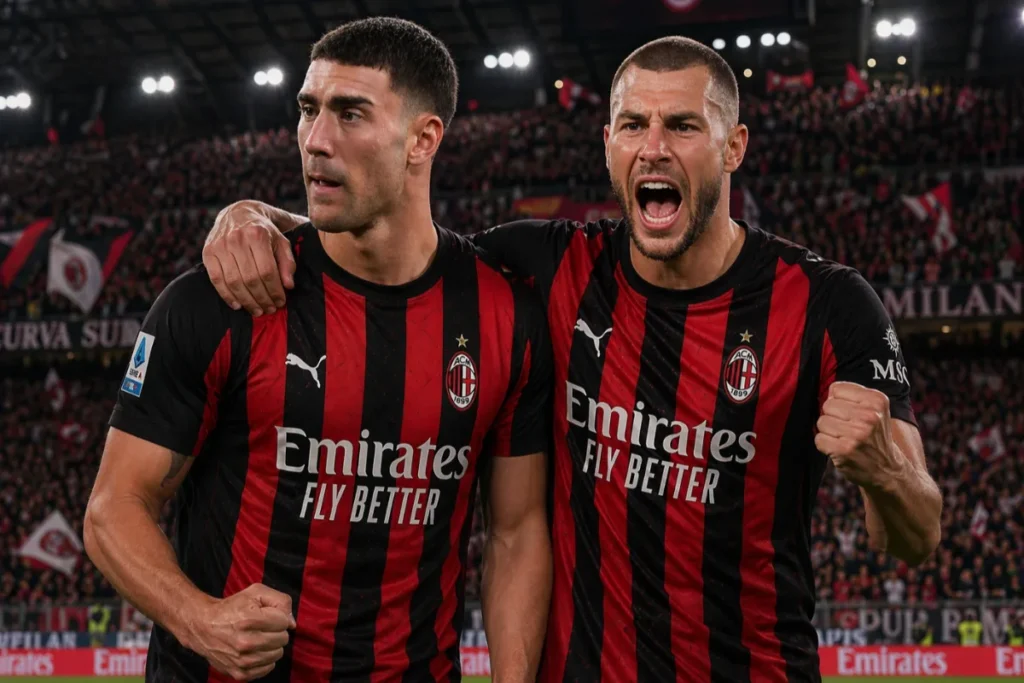 Vlahovic e Pavlovic in maglia Milan