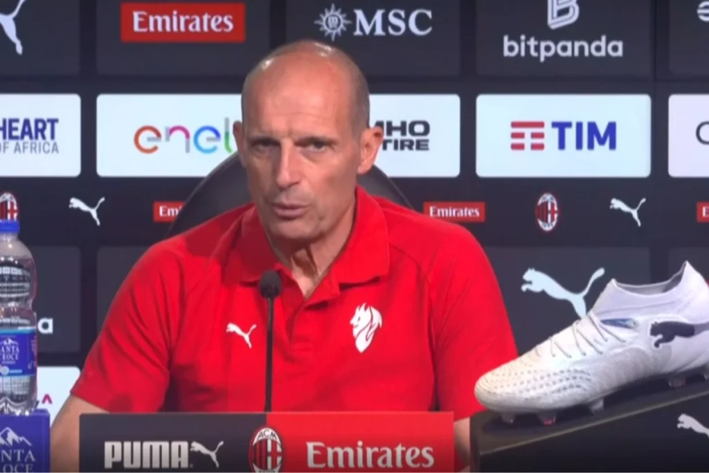 Massimiliano Allegri in conferenza stampa difende Rafael Leao dai fischi di San Siro