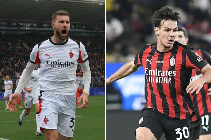Pavlovic e Jashari in azione con la maglia del Milan